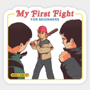 My First Fight - Vintage Parody Sticker